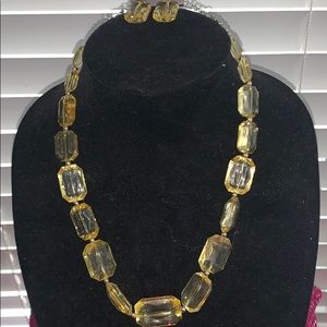 Yellow Necklace & Earring Set